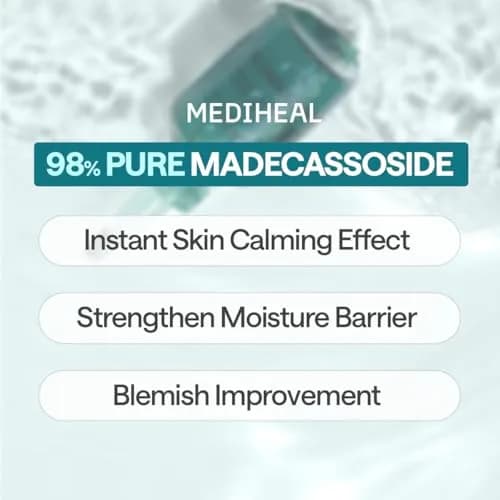 MEDIHEAL Madecassoside Essential Face Sheet Mask 24ml (0.811 Fl Oz) | Calms Redness & Evens Skin Tone thumbnail 4