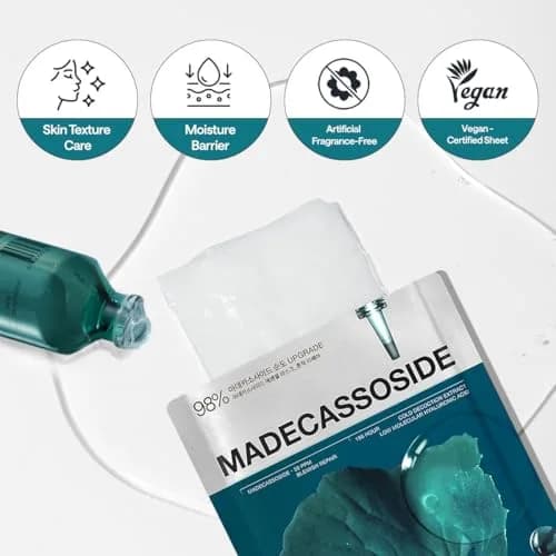 MEDIHEAL Madecassoside Essential Face Sheet Mask 24ml (0.811 Fl Oz) | Calms Redness & Evens Skin Tone thumbnail 6