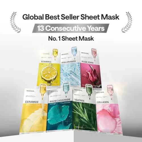MEDIHEAL Madecassoside Essential Face Sheet Mask 24ml (0.811 Fl Oz) | Calms Redness & Evens Skin Tone thumbnail 3