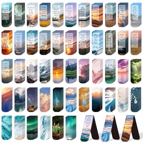 Diteryy Magnetic Bookmarks 100-Pack | Inspirational Bible & Scenery Designs, 12.4cm (4.7in) thumbnail 1