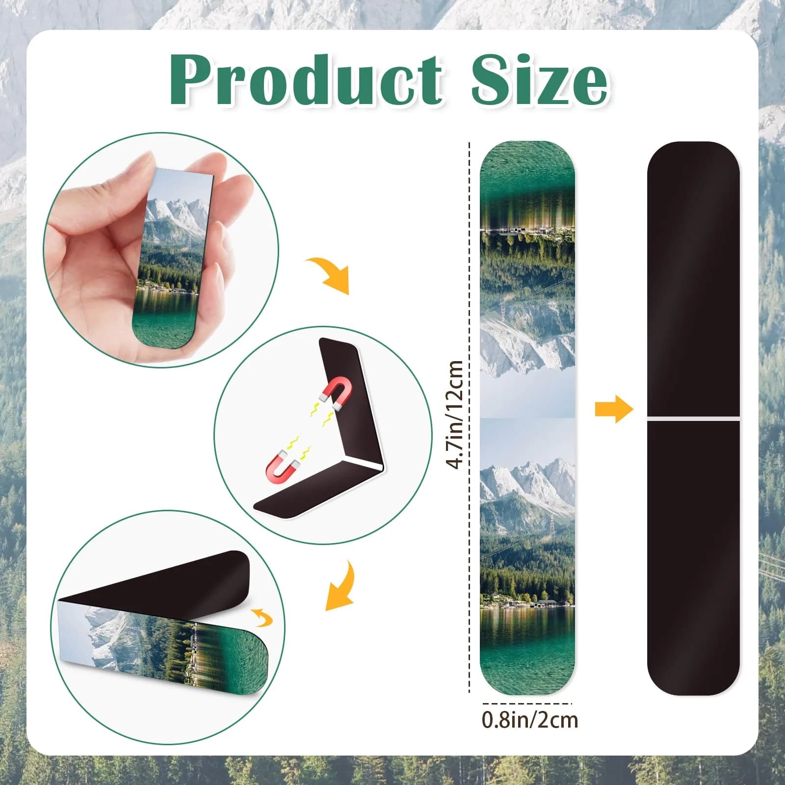 Diteryy Magnetic Bookmarks 100-Pack | Inspirational Bible & Scenery Designs, 12.4cm (4.7in) - view 4