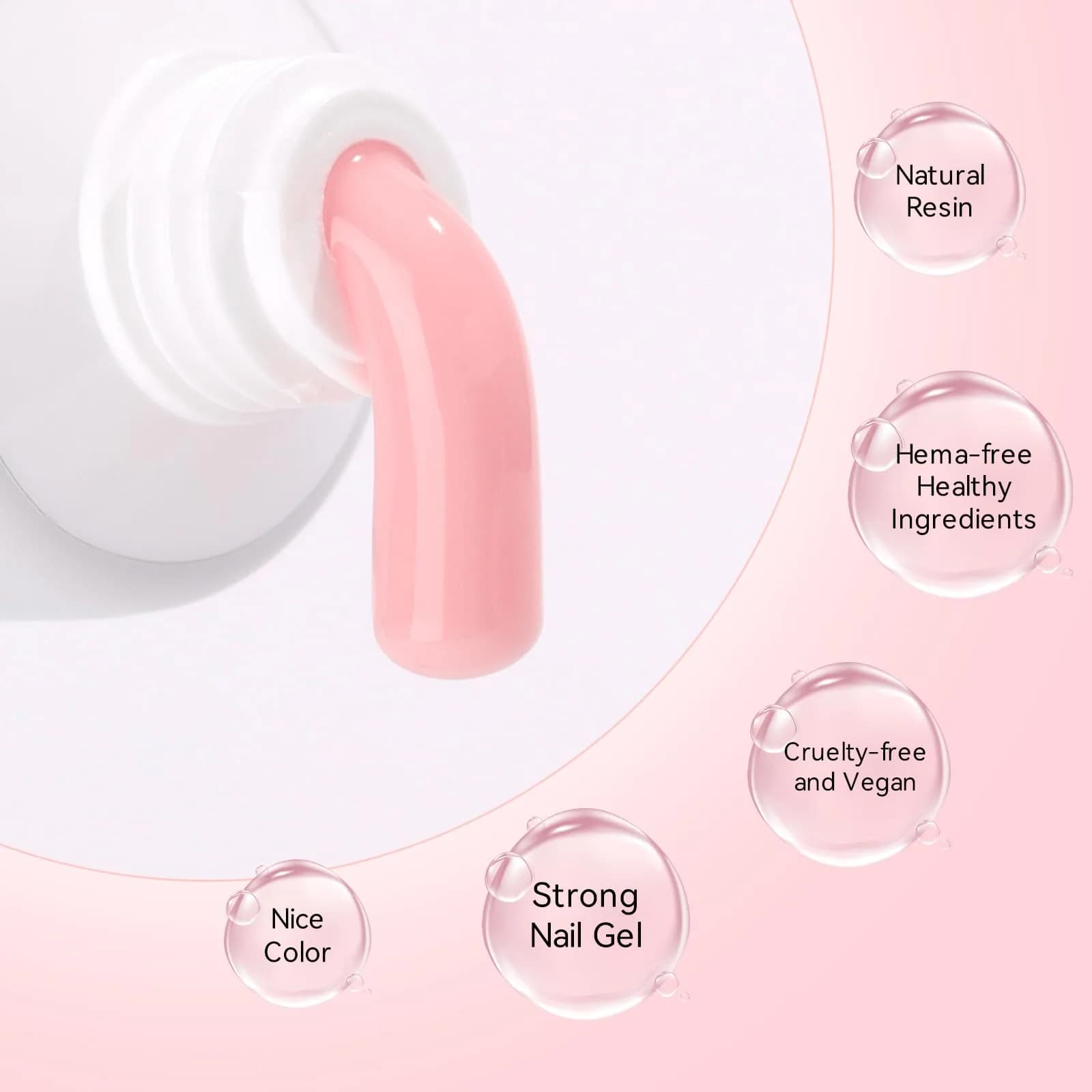 Makartt Poly Nail Gel Kit 6 Neutral Colors 15ml (0.5 Fl Oz) | Hema-Free Builder Gel for Extension Nails - view 6