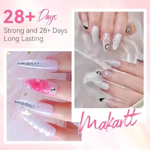 Makartt Poly Nail Gel Kit 6 Neutral Colors 15ml (0.5 Fl Oz) | Hema-Free Builder Gel for Extension Nails thumbnail 7