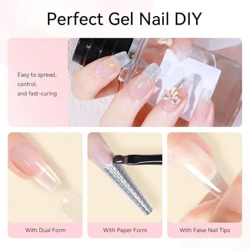 Makartt Poly Nail Gel Kit 6 Neutral Colors 15ml (0.5 Fl Oz) | Hema-Free Builder Gel for Extension Nails thumbnail 8