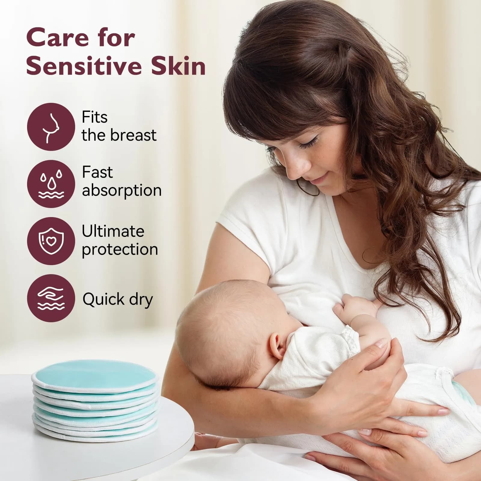 Momcozy Reusable Nursing Pads | Soft Cotton for New Mothers - view 9