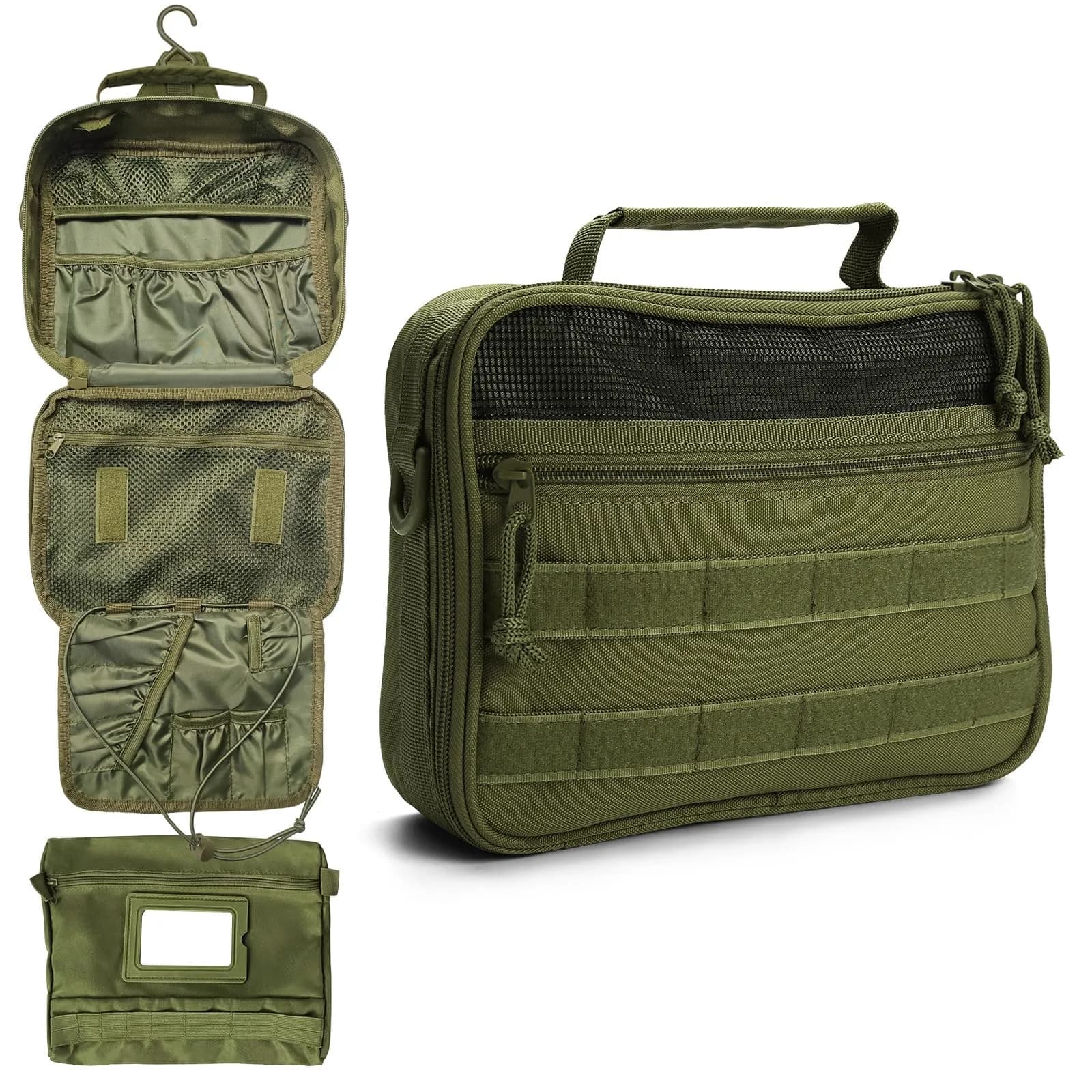 SMONT Toiletry Bag for Men 9.5x7.9x2.7 Inch | Water-Resistant Travel Organizer