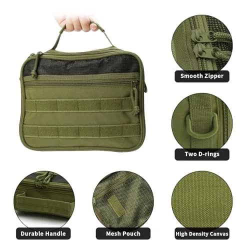 SMONT Toiletry Bag for Men 9.5x7.9x2.7 Inch | Water-Resistant Travel Organizer thumbnail 4