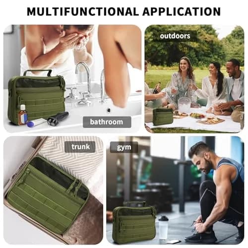 SMONT Toiletry Bag for Men 9.5x7.9x2.7 Inch | Water-Resistant Travel Organizer thumbnail 6