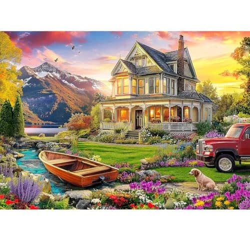 VOLUVOLU 1000 Piece Puzzles Autumn Landscape | Challenging & Durable for Adults (70-120 chars) thumbnail 1