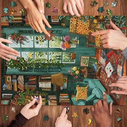TangComplete Cozy Study Jigsaw Puzzle 1000 Pieces 70x50cm | Educational & Non-Toxic thumbnail 4
