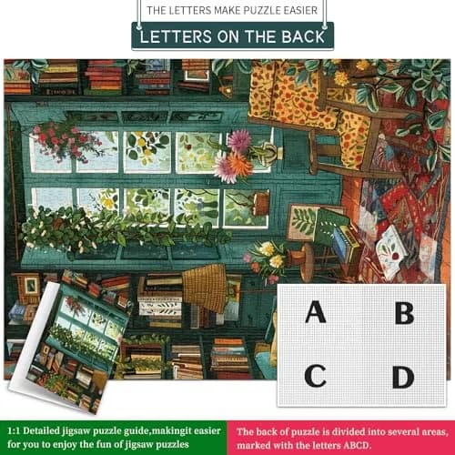 TangComplete Cozy Study Jigsaw Puzzle 1000 Pieces 70x50cm | Educational & Non-Toxic thumbnail 7