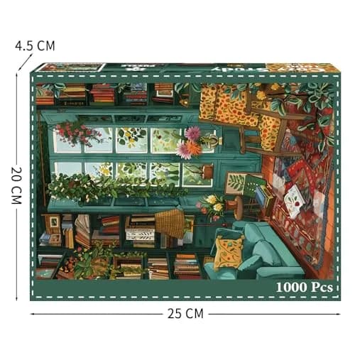 TangComplete Cozy Study Jigsaw Puzzle 1000 Pieces 70x50cm | Educational & Non-Toxic thumbnail 3