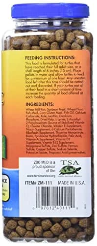 Zoo Med Natural Maintenance Formula Aquatic Turtle Food 24 oz (10.9 L) | No Artificial Preservatives, Colors or Flavors thumbnail 4
