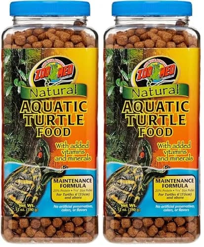 Zoo Med Natural Maintenance Formula Aquatic Turtle Food 24 oz (10.9 L) | No Artificial Preservatives, Colors or Flavors thumbnail 1