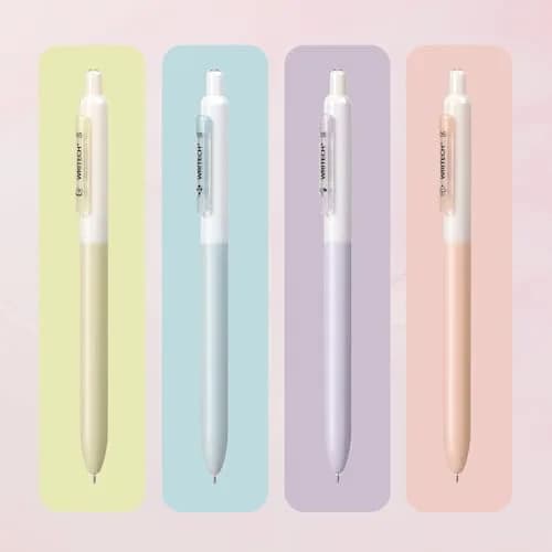 WRITECH Gel Pens Fine Point 0.5mm Black Silent Click Needle Tip 4ct | Smooth Ink Flow thumbnail 6
