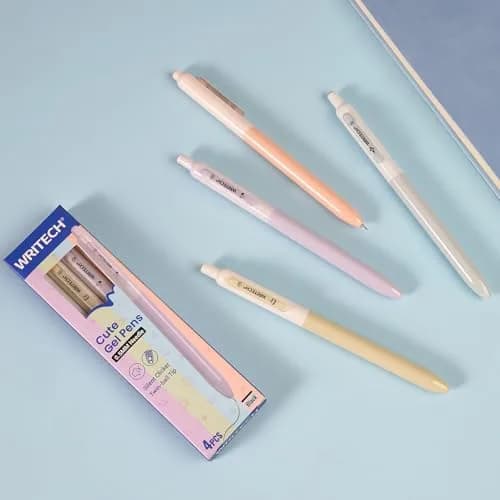 WRITECH Gel Pens Fine Point 0.5mm Black Silent Click Needle Tip 4ct | Smooth Ink Flow thumbnail 7