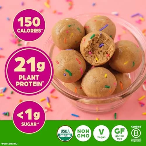 Orgain Organic Vegan 21g Protein Powder Birthday Cake 463g (1.02 lb) | Plant-Based Protein for Smoothies & Baking thumbnail 6