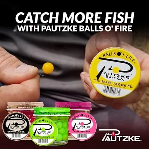 Pautzke Bait Balls O' Fire Salmon Eggs Charteuse Garlic 1 oz | Irresistible scent for trout & salmon thumbnail 3