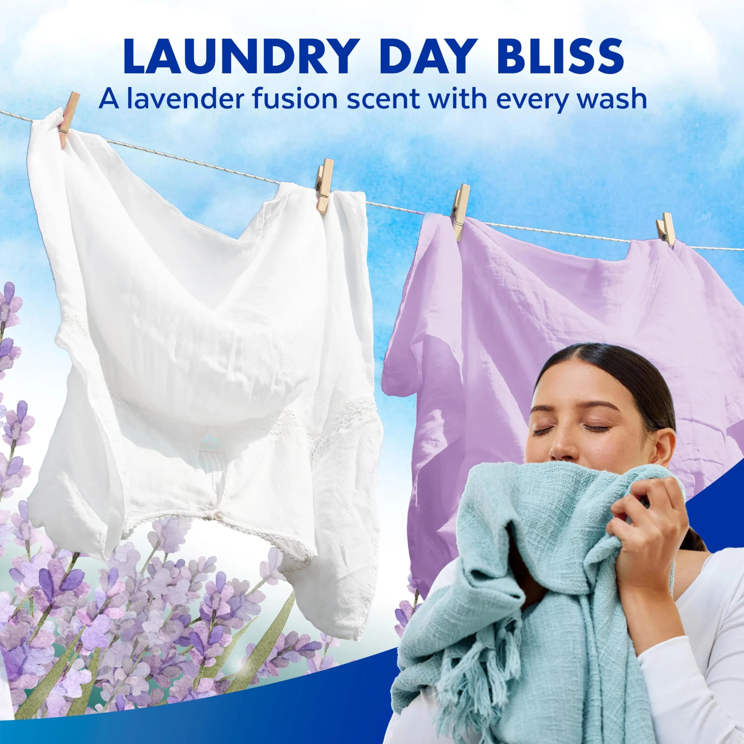 Lysol Disinfectant Laundry Sanitizer & Scent Booster Lavender Fusion 90 Fl Oz (2.66 L) | Kills 99.9% Bacteria & Viruses - view 7