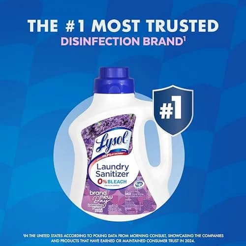 Lysol Disinfectant Laundry Sanitizer & Scent Booster Lavender Fusion 90 Fl Oz (2.66 L) | Kills 99.9% Bacteria & Viruses thumbnail 2