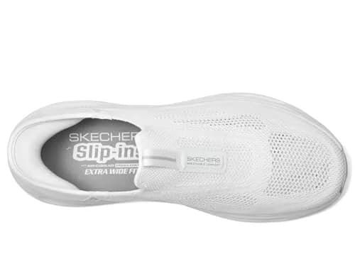 Skechers Men's Max Cushioning Glide Step Euclid Hands Free Slip-Ins Sneaker, White, 8 X-Wide | Ultra Comfort with Hands-Free Ease thumbnail 2