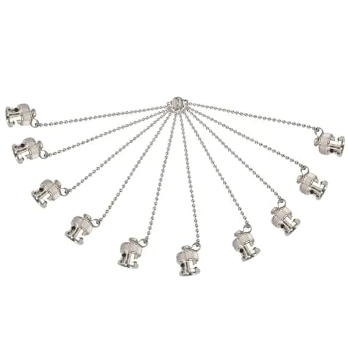 Boobrie BNC Dust Cap Waterproof Protective Cover with Chain - 10PCS | Nickel-Plated RF Coaxial Adapter Cap for Female Jack thumbnail 1