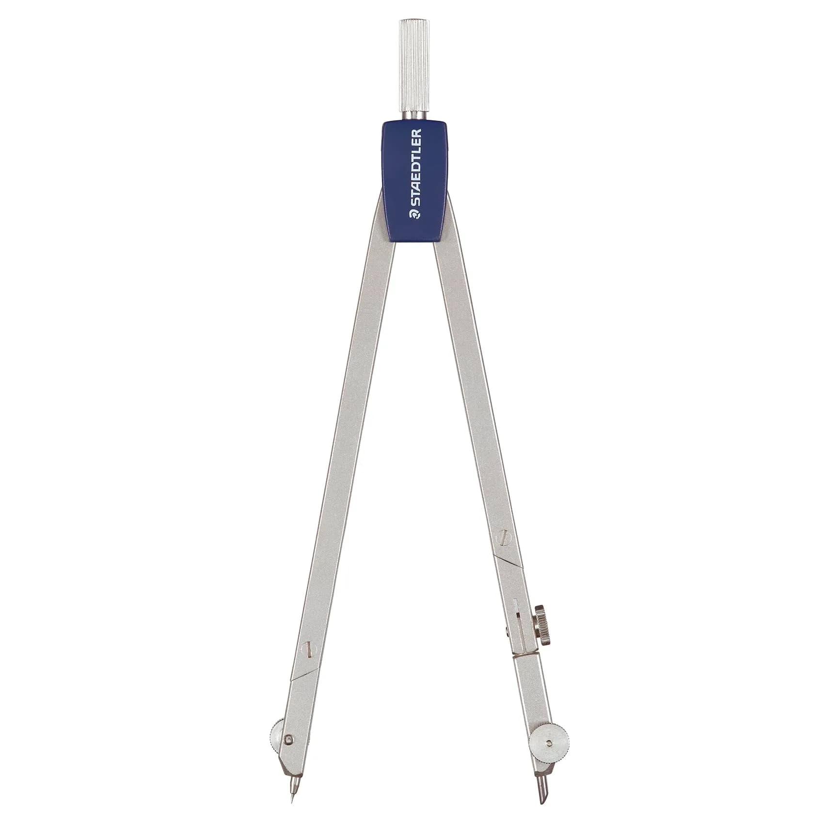 STAEDTLER Compass Basic Compass Mars 558 01SKN | Durable Metal & Resin, Precise Circles, 0.8-15 inch Range — silver/blue