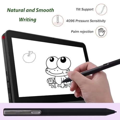 LiXiongBao USI 1.0 Pen for Lenovo Chromebooks - 4096 Pressure Sensitivity, Palm Rejection, Black thumbnail 4