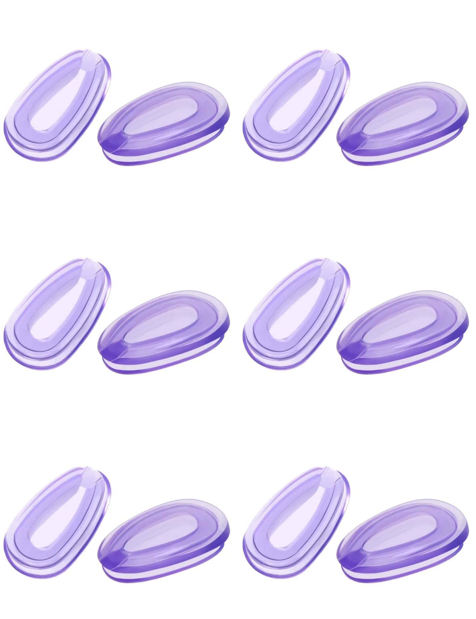 HILEEN Purple Replacement Nose Pads for Oakley Eyeglasses | 13mm x 8mm (0.51in x 0.31in) - main product image