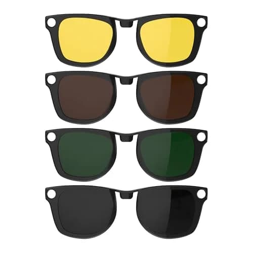HIBLOKS 4Pcs Polarized Clip for Ray-Ban Meta Wayfarer (RW4006/RW4012 50-22) | Polarized UV Protection, Seamless Fit (70-120 chars) thumbnail 1