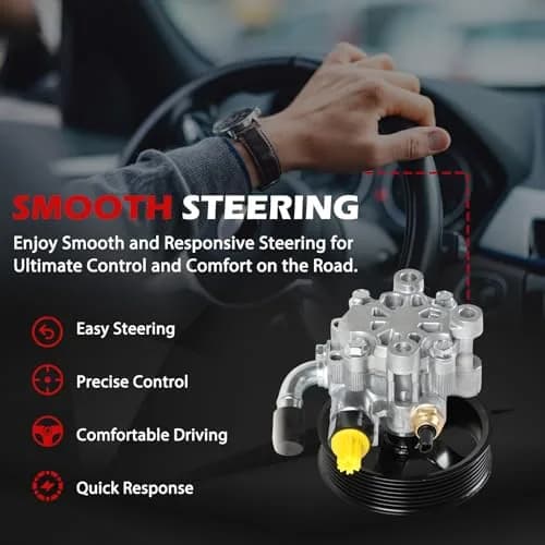 Autodevil Power Steering Pump with Pulley for Toyota 4Runner Sienna Tundra FJ Cruiser 3.5L 4.0L | Quiet, Smooth Drive thumbnail 7