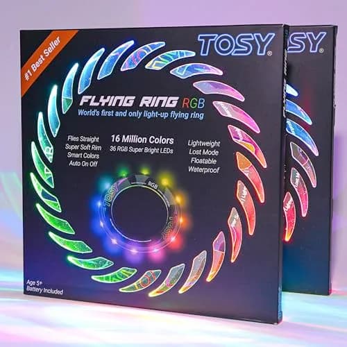 TOSY RGB Flying Ring 2-Pack 24.9cm (9.8") | 36 Smart LEDs & 16 Million Colors thumbnail 1