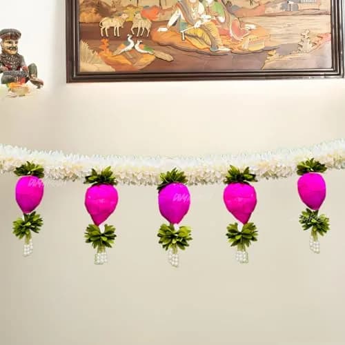 Divyakosh Lotus Buds Toran 96cm (37.8in) | Authentic Indian Door Hanging for Festivals thumbnail 6