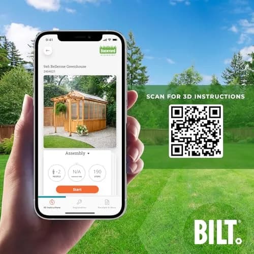 Backyard Discovery Bellerose 9' x 6' Cedar Greenhouse Kit with Pergola & PowerPort | Year-Round Gardening thumbnail 7