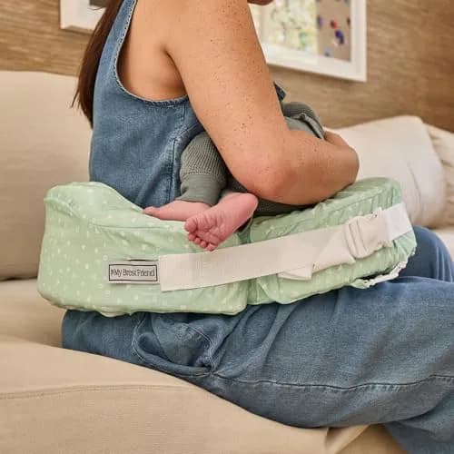 My Brest Friend Original Nursing Pillow - Minty Geo | Ergonomic Support for Mom & Baby thumbnail 4