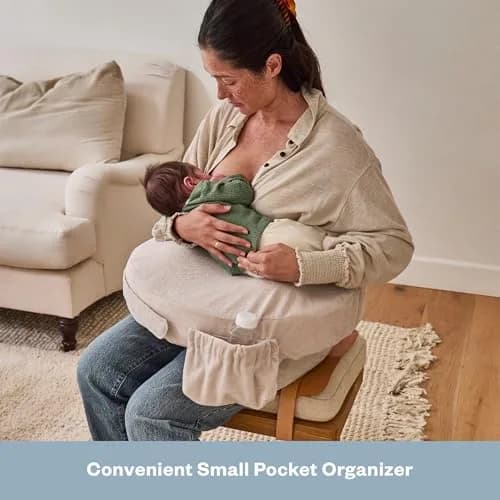 My Brest Friend Deluxe Nursing Pillow Cover - Soft Sand | Stylish & Practical Fit for Super Deluxe Pillows thumbnail 5