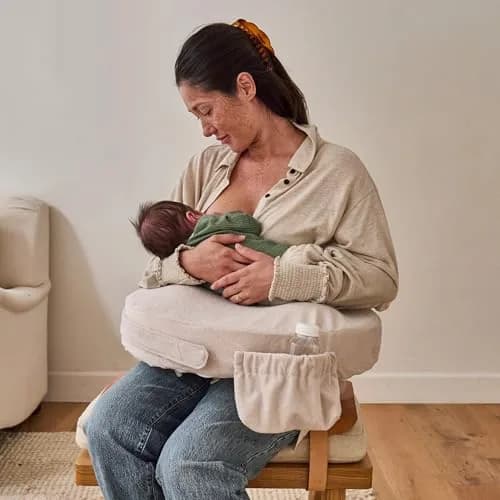 My Brest Friend Deluxe Nursing Pillow Cover - Soft Sand | Stylish & Practical Fit for Super Deluxe Pillows thumbnail 2