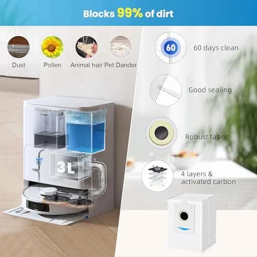 KTNAid 22 Pcs Accessories Kit for ECOVACS DEEBOT T30S, T30S PRO/AI/AI CARE Vacuum | Replacement Parts for Robot Vacuums thumbnail 3