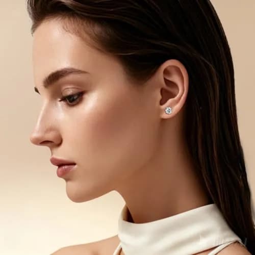 TitanHeart Hypoallergenic Titanium CZ Screw Back Studs Earrings for Women Men | Safe, Lightweight & Long-Lasting thumbnail 2