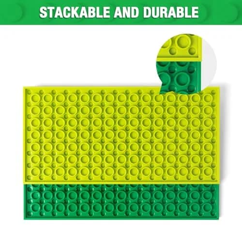 MANNIDOO 110 Pieces Small Building Plates Set, Light Grey | Educational STEM Learning thumbnail 6
