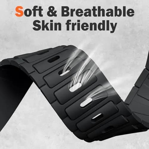 Lenrao Silicone Sport Band Compatible with Apple Watch Series 8/9/10 44mm-49mm | Waterproof & Comfortable thumbnail 4