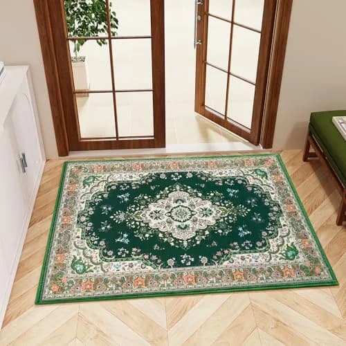 HOMORE 2x3 Area Rug Small Green Rugs for Bedroom, Washable Rug for Entryway thumbnail 6