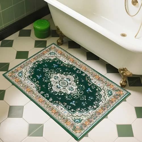 HOMORE 2x3 Area Rug Small Green Rugs for Bedroom, Washable Rug for Entryway thumbnail 7