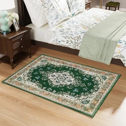 HOMORE 2x3 Area Rug Small Green Rugs for Bedroom, Washable Rug for Entryway thumbnail 8