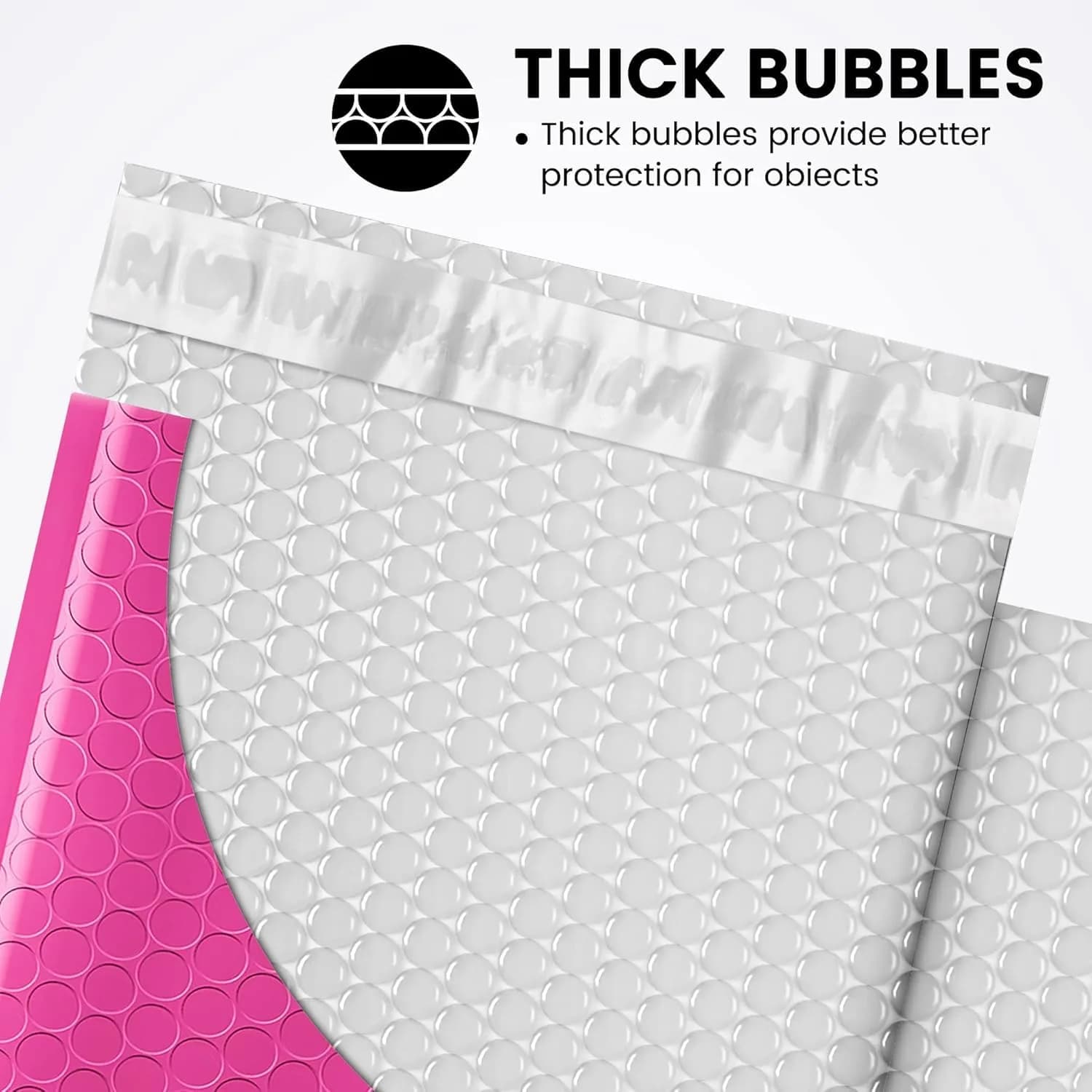 Fuxury Pink Bubble Mailers 6x10" (600 Pack) | Value Pack for Small Business - view 3