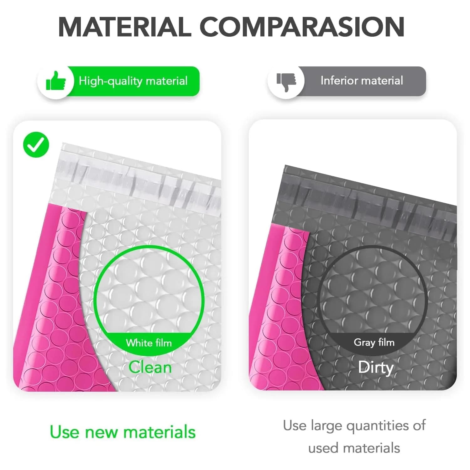 Fuxury Pink Bubble Mailers 6x10" (600 Pack) | Value Pack for Small Business - view 5