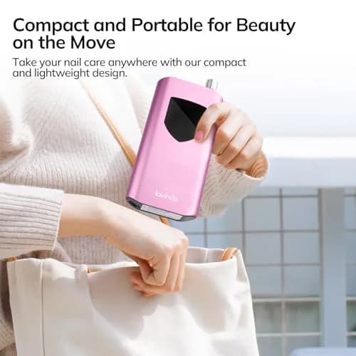 Lavinda Pink Nail Drill 35000 RPM Cordless Rechargeable Efile | Professional Electric Nail File Machine thumbnail 9