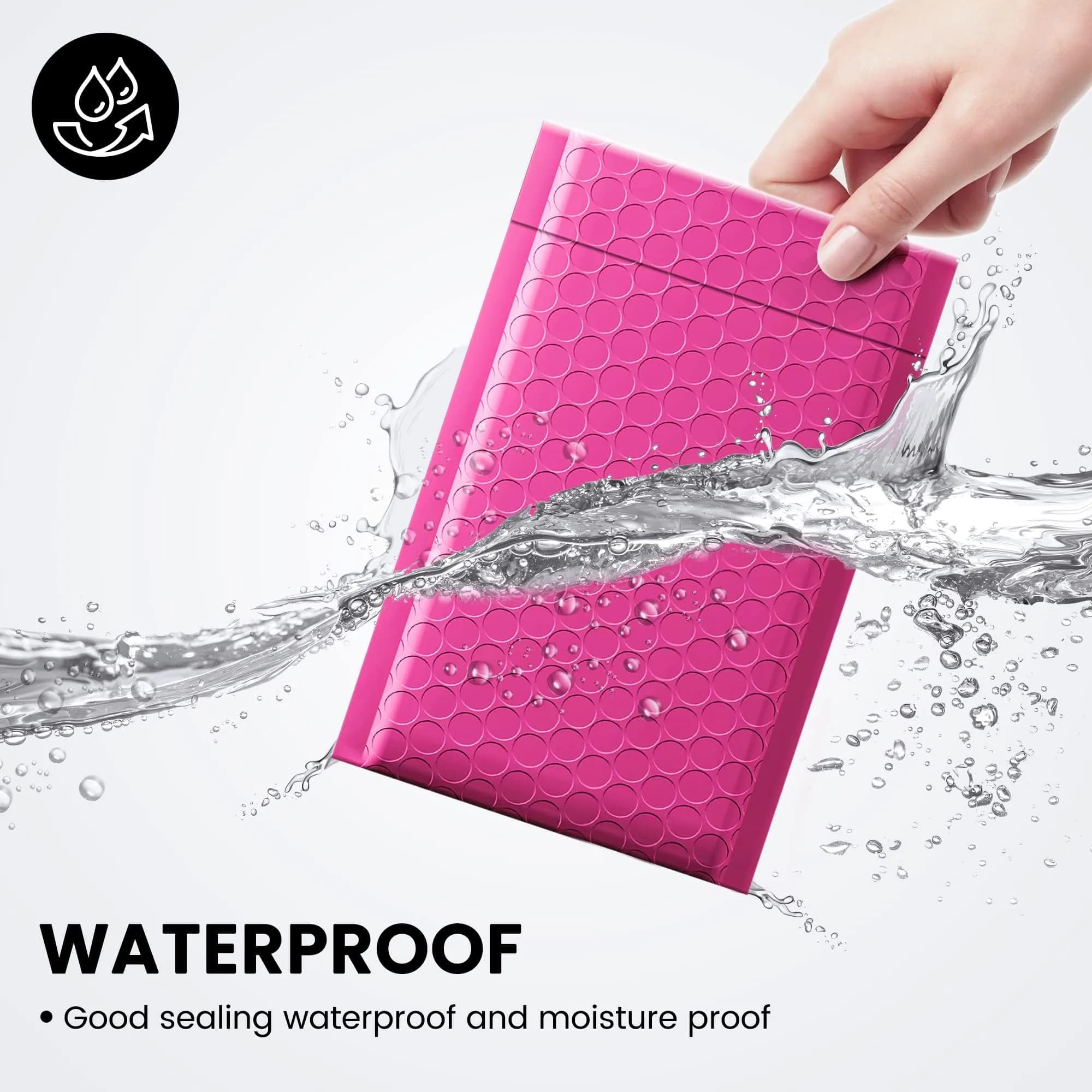 Fuxury Bubble Mailers 4x8 Inch (800 Pack) Pink | Bulk Padded Envelopes for Small Business - view 4