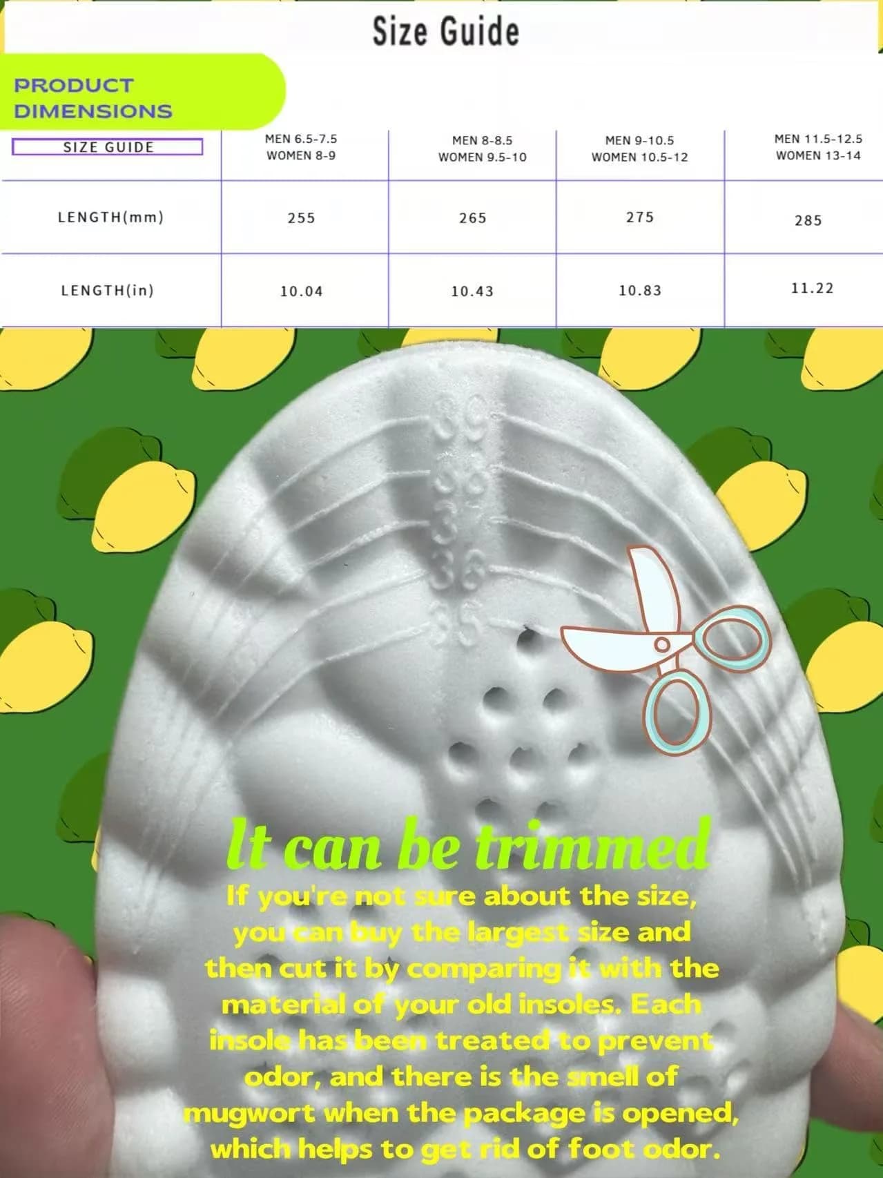 Generic Gray Cloud Soles Shoe Inserts for Men (6.5-7) & Women (8-8.5) | Foot Pain Relief - view 2