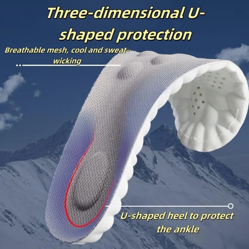 Generic Cloud Soles for Men & Women | 4D Cloud Technology Arch Support Shoe Inserts (Gray, XL) - view 6